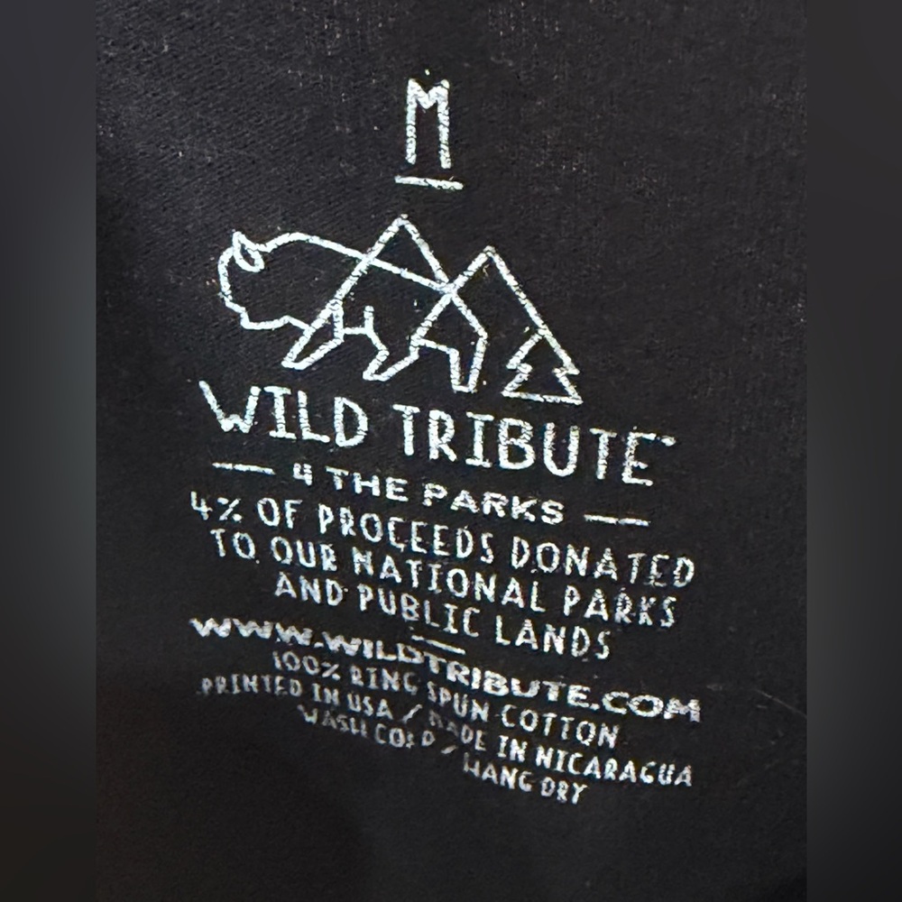 Wild Tribute T-Shirt Mens Medium Black‎ Grand Canyon National Park Graphic - Picture 4 of 4